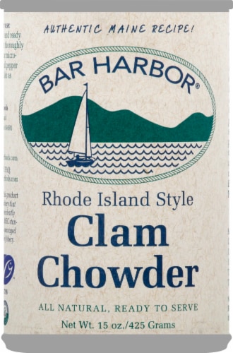 Bar Harbor Rhode Island Style Clam Chowder Perspective: front