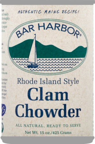 Bar Harbor Rhode Island Style Clam Chowder Perspective: front