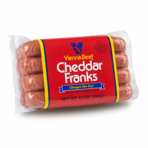 Vienna Beef Cheddar Franks Perspective: front