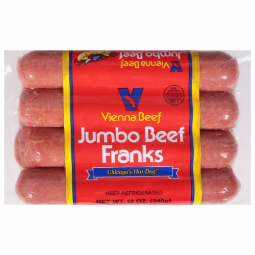 Vienna Beef Jumbo Franks, 12 oz - Pay Less Super Markets