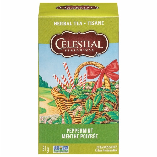 Celestial Seasonings® Peppermint Herbal Tea Bags Perspective: front