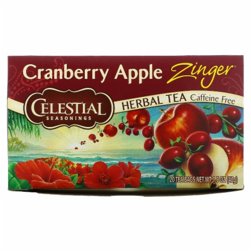 Celestial Seasonings Cranberry Apple Zinger Tea Bags Perspective: front