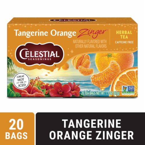 Celestial Seasonings® Caffeine Free Tangerine Orange Zinger Herbal Tea Bags