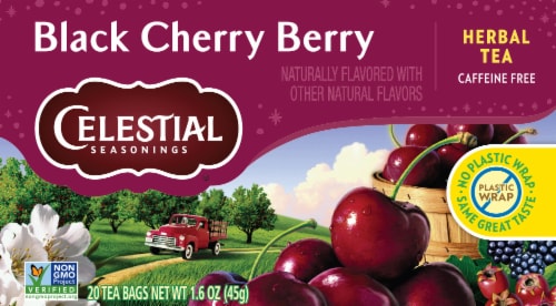 Celestial Seasonings® Black Cherry Berry Herbal Tea Bags Perspective: front