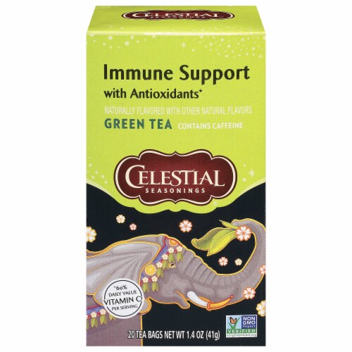 Celestial Seasonings Immune Support Green Tea Perspective: front