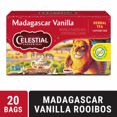 Celestial Seasonings Madagascar Vanilla Tea Bags Perspective: front