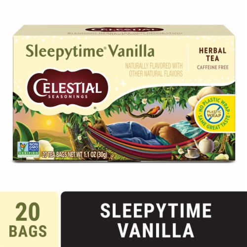 Celestial Seasonings Caffeine Free Sleepytime® Herbal Vanilla Tea Perspective: front
