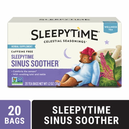 Celestial Seasonings Caffeine Free Sleepytime® Wellness Sinus Soother Tea Perspective: front