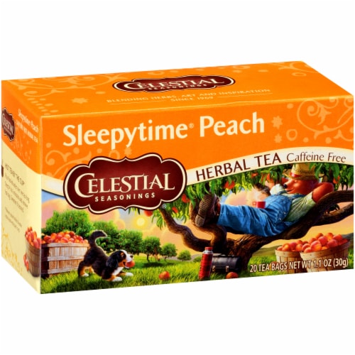 Celestial Seasonings Sleepytime Peach Herbal Tea Bags Perspective: front