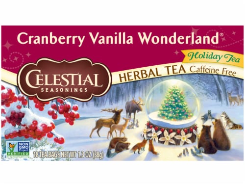 Celestial Seasonings® Cranberry Vanilla Wonderland® Caffeine Free Tea Bags Perspective: front