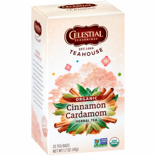 Celestial Seasonings Organic Herbal Tea Bags 20 Count Perspective: front