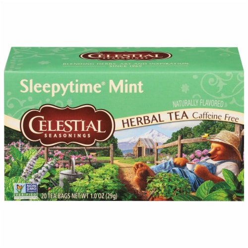 Celestial Seasonings® Caffeine-Free Sleepytime® Mint Herbal Tea Perspective: front