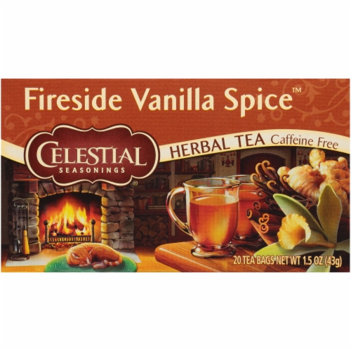 Celestial Seasonings Fireside Vanilla Spice Herbal Tea Bags Perspective: front