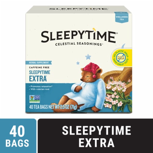 Celestial Seasonings Sleepytime Extra Herbal Wellness Tea Bags Perspective: front