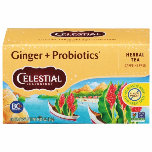 Celestial Seasonings® Caffeine Free Ginger & Probiotics Herbal Tea Bags