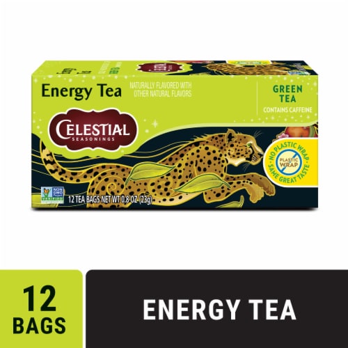 Celestial Seasonings Caffeinated Energy Green Tea Perspective: front