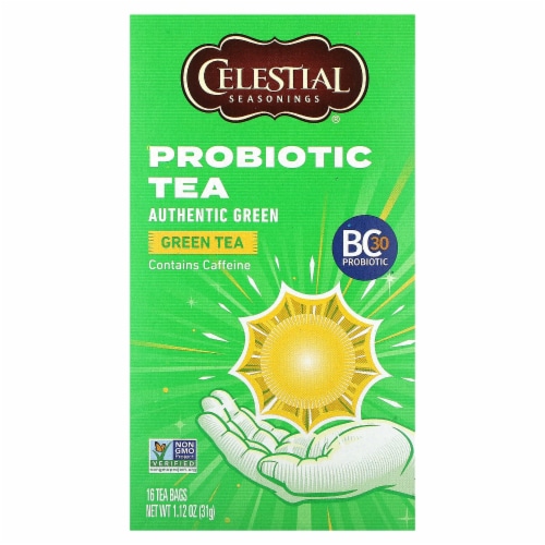 Celestial Seasonings® Probiotic Green Tea Perspective: front