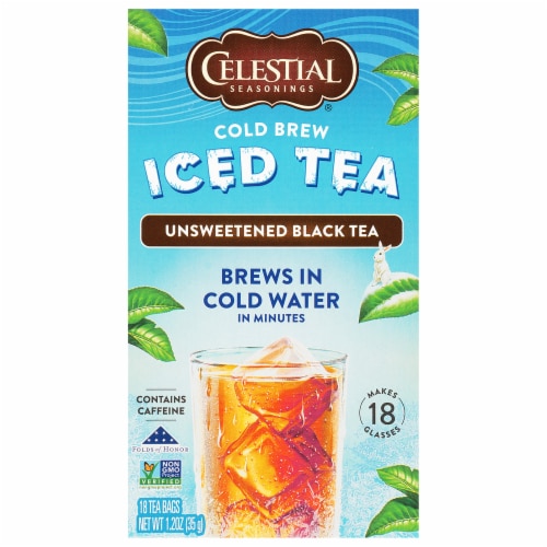 Celestial Seasonings® Cold Brew Unsweetened Black Tea Perspective: front