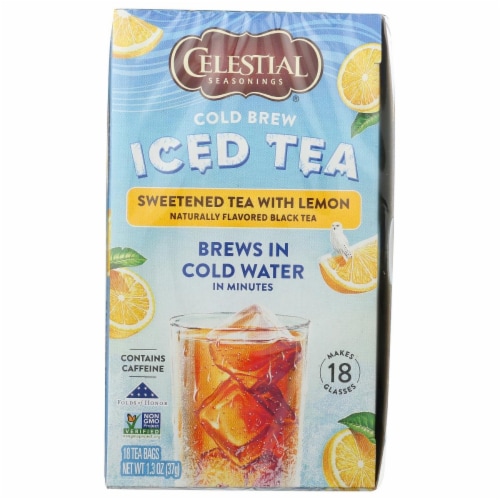 Celestial Seasonings® Sweetened with Lemon Cold Brew Iced Tea Perspective: front