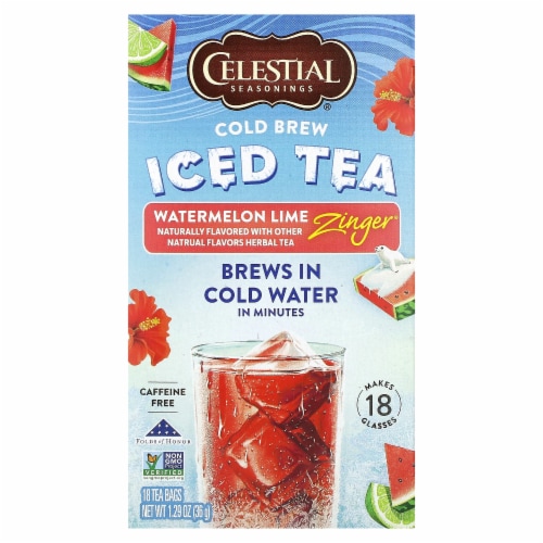 Celestial Seasoning® Watermelon Lime Zinger® Cold Brew Iced Tea Perspective: front