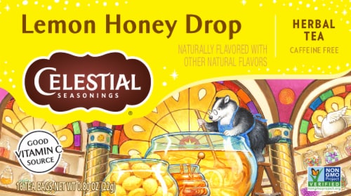 Celestial Seasonings® Lemon Honey Drop Herbal Tea Bags Perspective: front