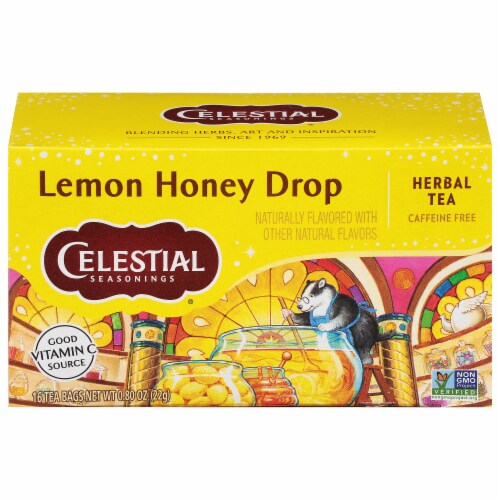 Celestial Seasonings® Lemon Honey Drop Herbal Tea Bags Perspective: front