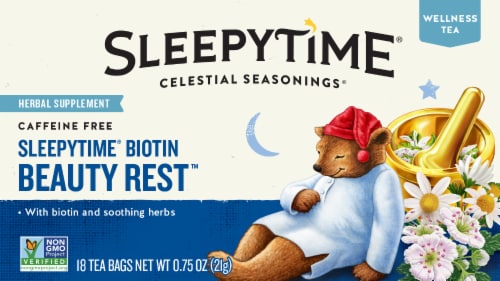 Celestial Seasonings® Sleepytime® Biotin Beauty Rest™ Tea Bags Perspective: front