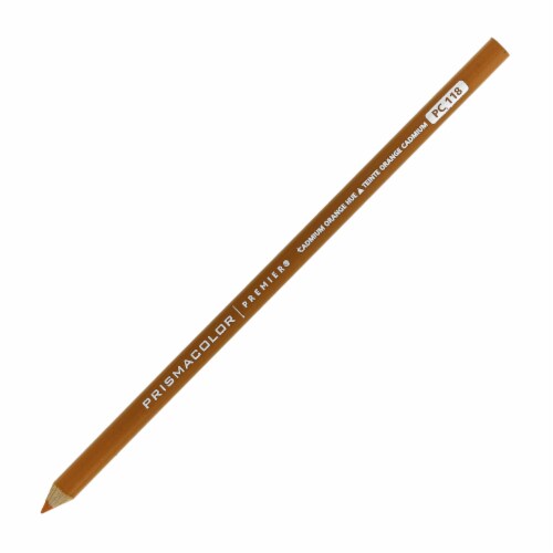 Prismacolor Premier Thick Core Colored Pencil, Cadmium Orange Hue 118 Perspective: front
