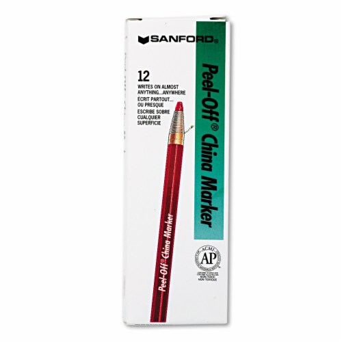 Sharpie Peel-Off China Markers Red Dozen 2059 