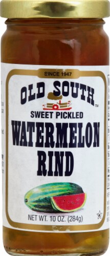 Old South Sweet Pickled Watermelon Rind Perspective: front