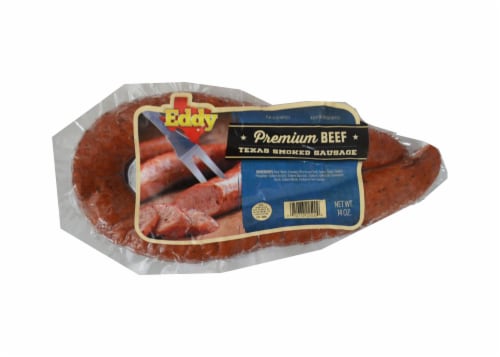 Eddy Premium Beef Texas Smoked Sausage Perspective: front