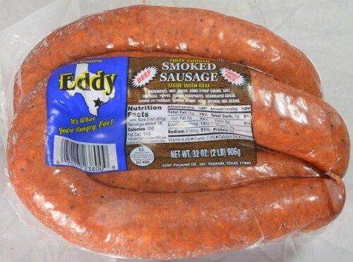 Eddy Beef Smoked Sausage Perspective: front