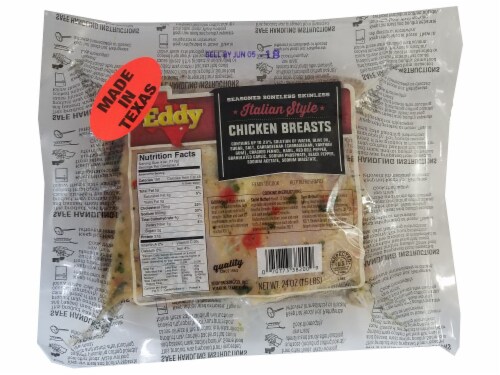 Eddy Boneless Skinless Fresh Chicken Italian Seasoned Breast Perspective: front