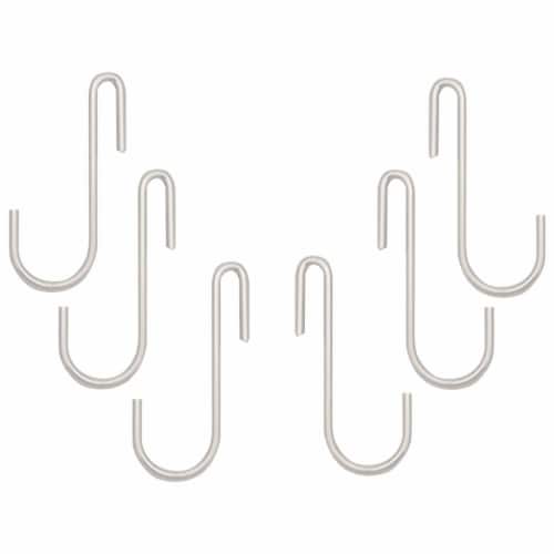 Range Kleen Pot Rack Accessory Hooks - 6 Pk - Chrome Perspective: front