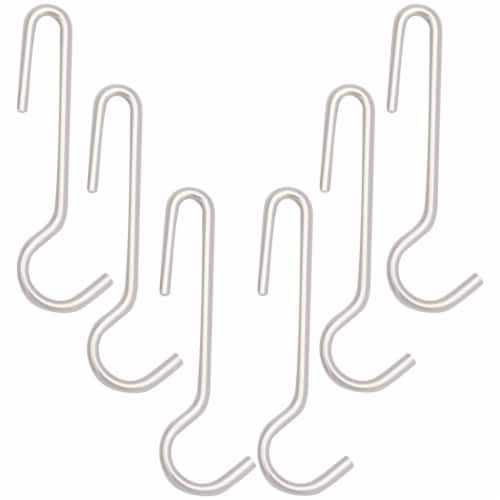 Range Kleen Pot Rack Accessory Hooks - 6 Pk - Chrome Perspective: front