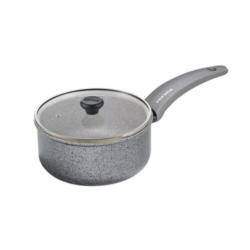 Range Kleen 6.75 in. Gray Stone 1.5 qt Saucepan Perspective: front