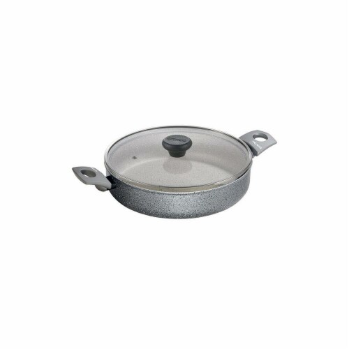 Range Kleen 10 in. Gray Stone 3 qt Saute Casserole Pan Perspective: front
