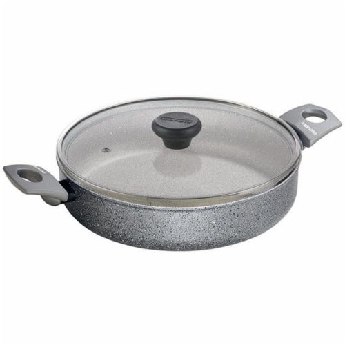 Range Kleen 11.5 in. Gray Stone 4 qt Saute Casserole Pan Perspective: front
