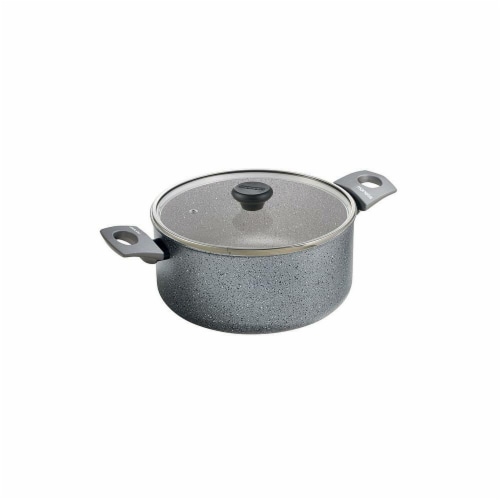 Range Kleen 10 in. Gray Stone 4.75 qt Dutch Oven Perspective: front
