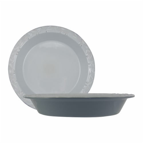 Taste of Home 9 x 1.5 inch Stoneware Pie Plate Set of 2 Perspective: front