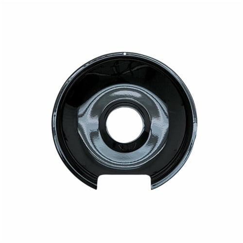 Range Kleen P103 6 in. Style E Small Heavy Duty Porcelain Drip Pan, Black Perspective: front
