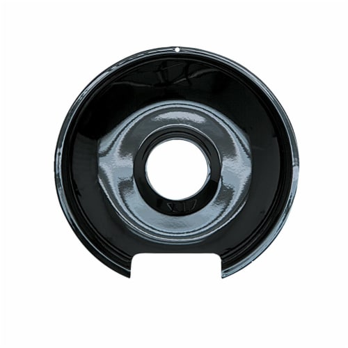 Range Kleen P104 8 in. Drip Pan Porcelain, Black Perspective: front