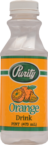 Purity Orange Drink Perspective: front