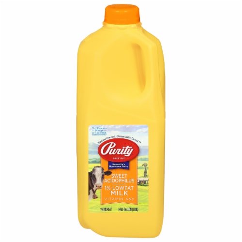 Purity Sweet Acidophilus 1% Lowfat Milk Perspective: front