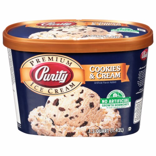 Purity Cookies & Cream Ice Cream Tub Perspective: front