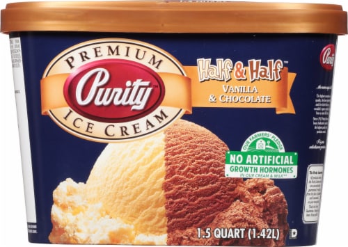 Purity Half Half Vanilla Chocolate Ice Cream 1 5 Qt Food 4 Less