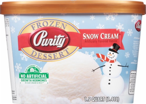 Purity Snow Cream Ice Cream Tub Perspective: front