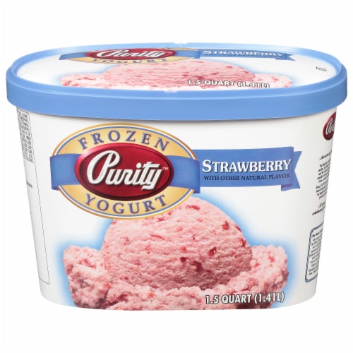 Purity™ Strawberry Frozen Yogurt Tub Perspective: front