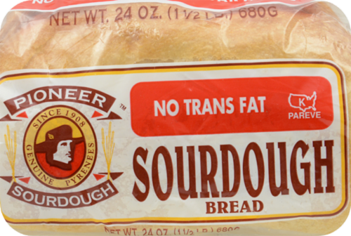 Pioneer Brand Square Sourdough Bread Perspective: front
