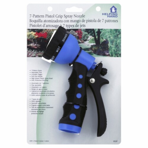 Helping Hand® 7 Pattern Pistol Grip Spray Nozzle Perspective: front